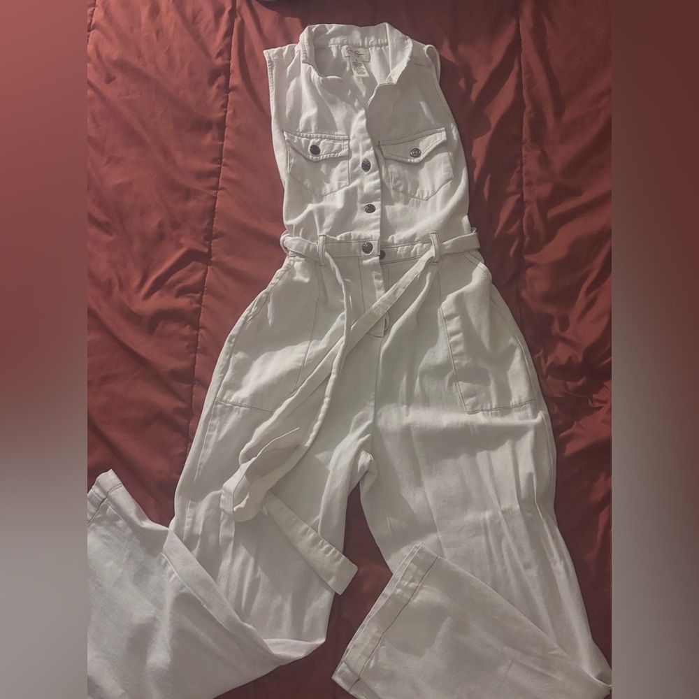 Jessica Simpson Cream Cotton jumpsuit